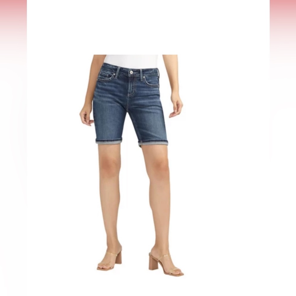 Women’s Silver Jeans-Suki Luxe Bermuda Stretch Jean Shorts